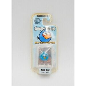 Angry Birds Hand Crafted Glass Sculpture Blue Bird Mini Figure Limited Edition
